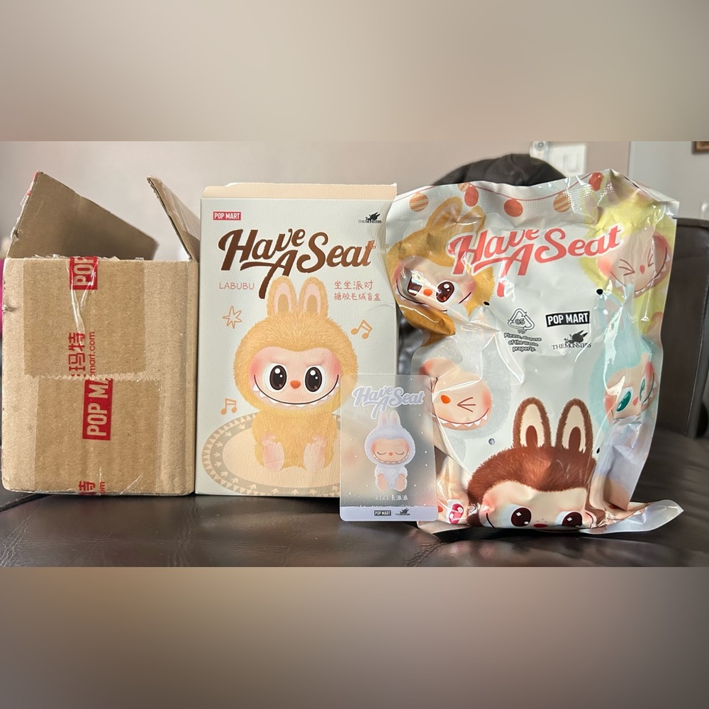 100% Authentic Brand New Pop Mart Labubu V2 Have A Seat! (ZiZi)